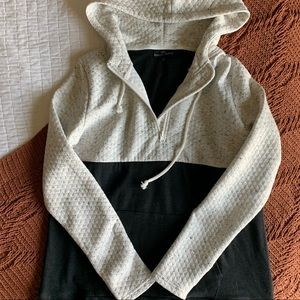 Women's Black and White Hoodie